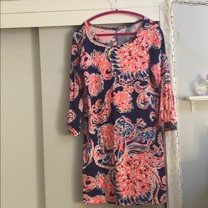 lilly pulitzer 3/4 sleeve dress